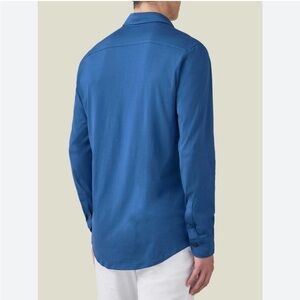 Como Man Size XL cotton blue Button Down Long Sleeve Shirt Mens NWT